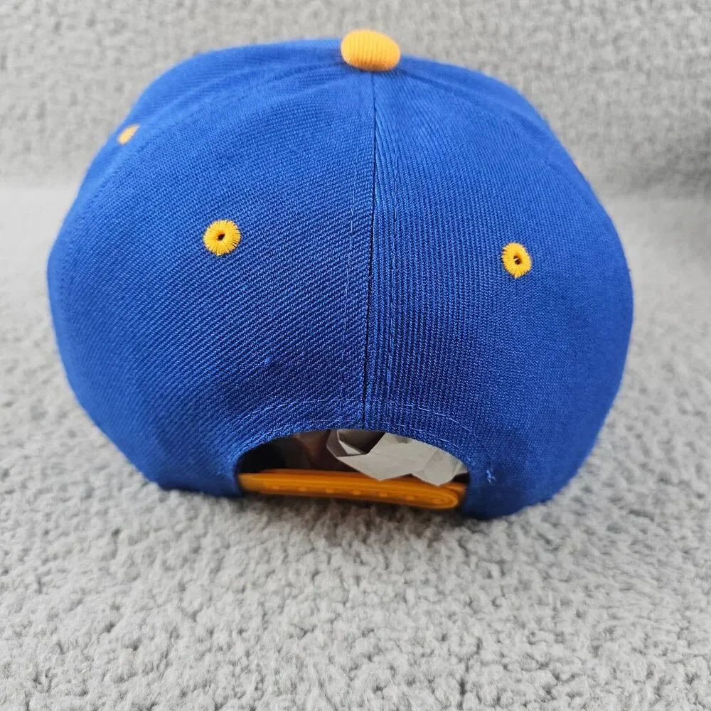 Golden State Warriors Hat Snapback Blue Yellow 6 Panel Basketball